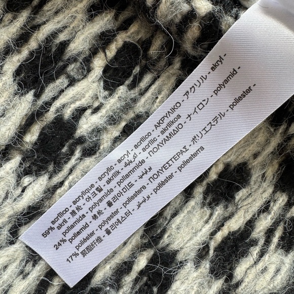 Zara Checkerboard Cropped Cardigan Size Small - Picture 4 of 4